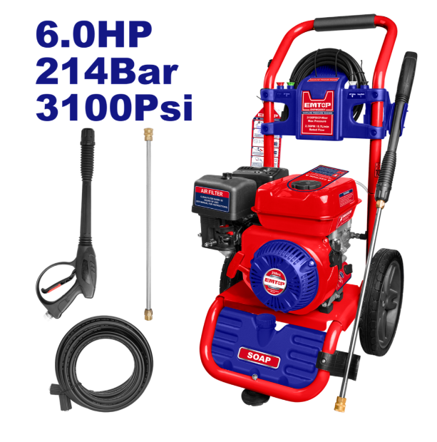 Hidrolavadora Industrial a Gasolina 6 Hp, EMTOP
