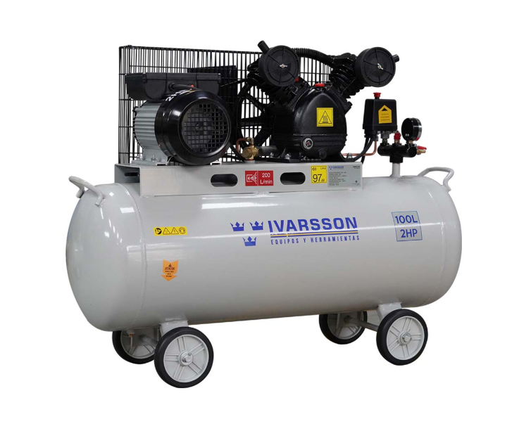 Compresor Horizontal Tipo Banda de 2Hp, IVARSSON