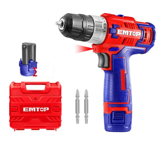 Talador Inalámbrico Atornillador de 12 a 20 V, EMTOP
