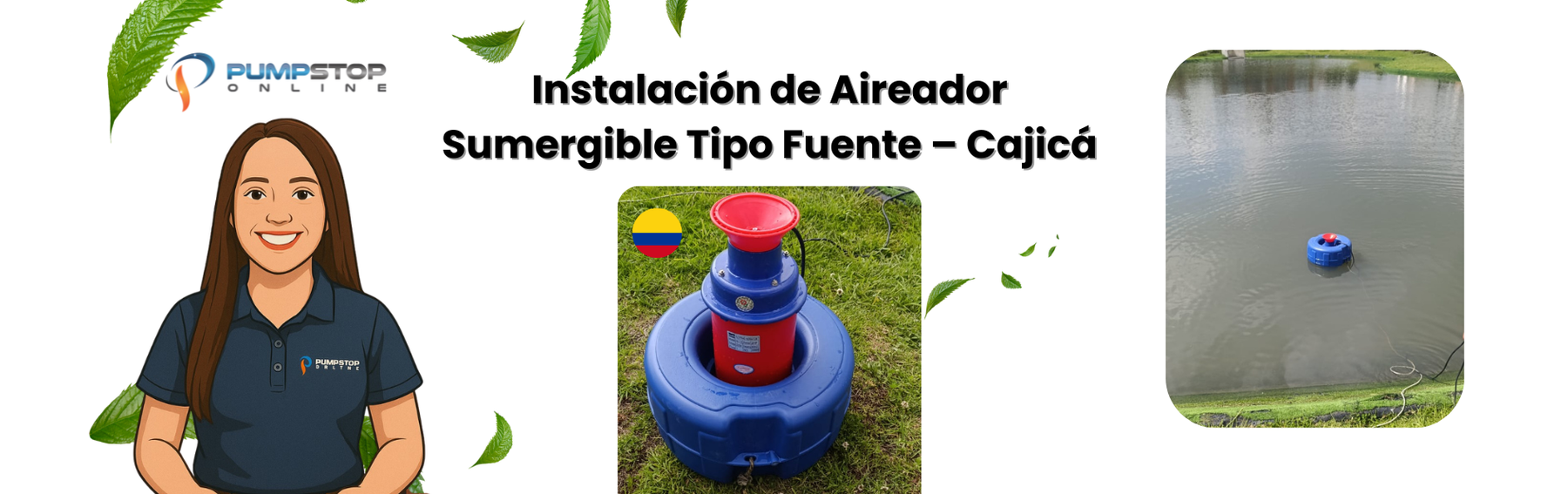 Instalación de Aireador Sumergible Tipo Fuente MONTEE 2 Hp – Cajicá, Colombia