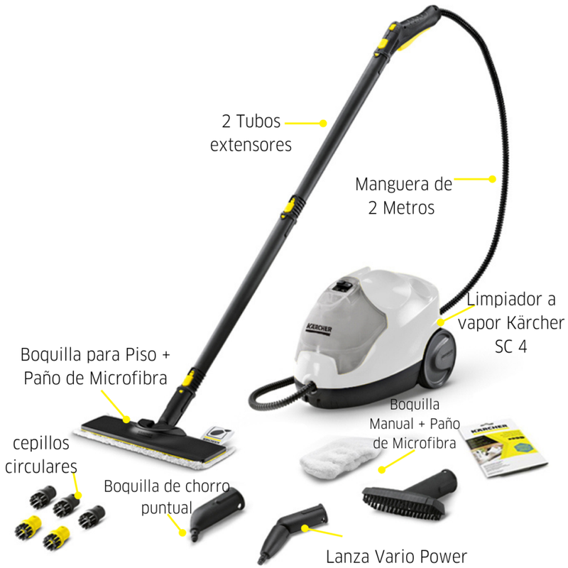 Limpiadora a Vapor sin Detergentes Modelo SC4, Karcher