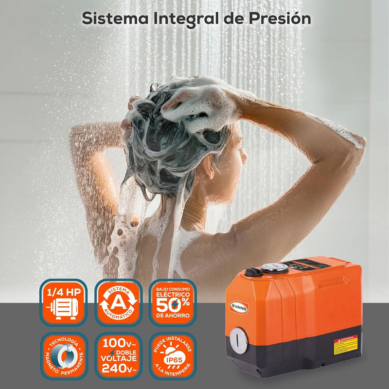 Bomba de Agua Automática de 0.25 a 0.5 Hp, Evans