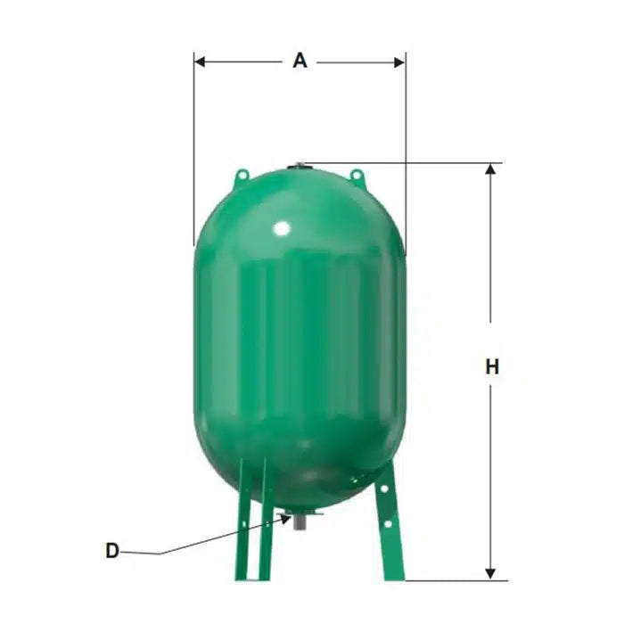 Tanque Hidroneumático Vertical con Membrana Intercambiable de 200 a 300 Litros, Barnes