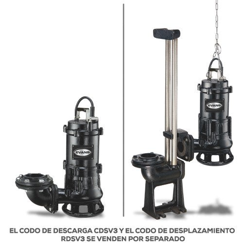 Bomba de Agua Eyectora para Aguas Sucias de 2 a 5 Hp, Evans