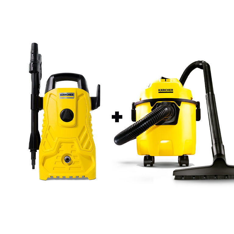 Combo Aspiradora WD 1 + Hidrolavadora K Compact, Karcher