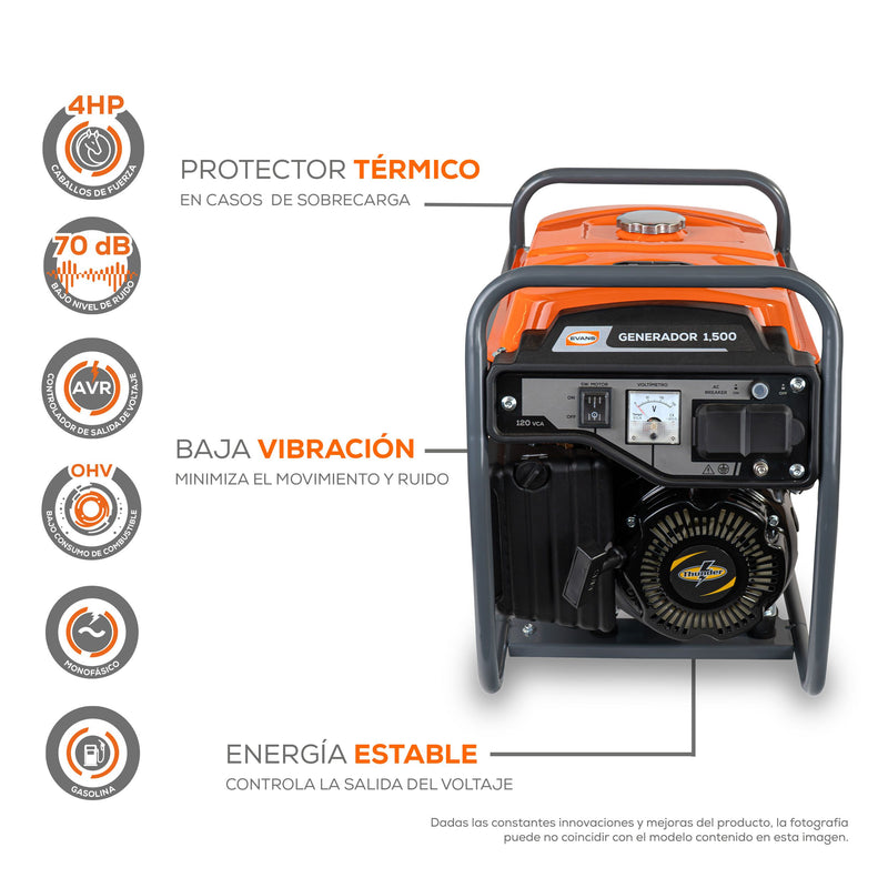 Planta Eléctrica Inverter de 1500 W, Evans