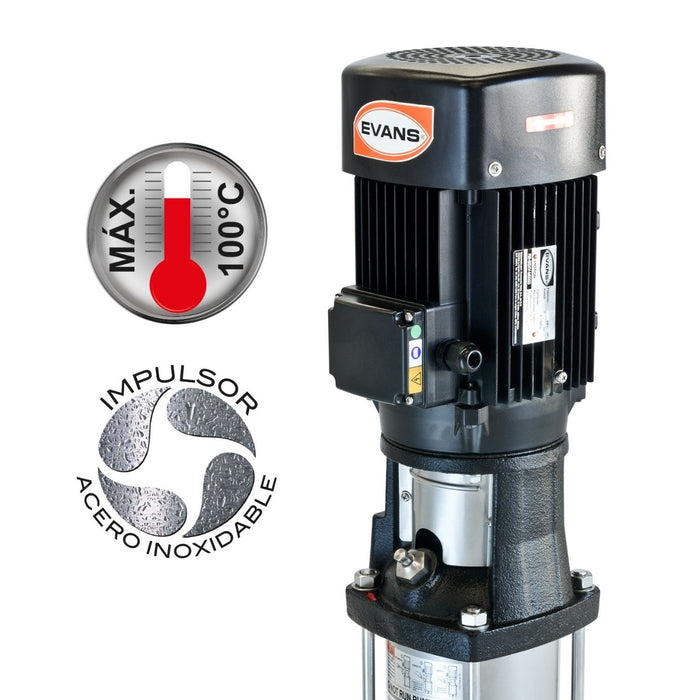 Bomba de Agua Multietapas Vertical en Acero Inox de 5 Hp, Evans