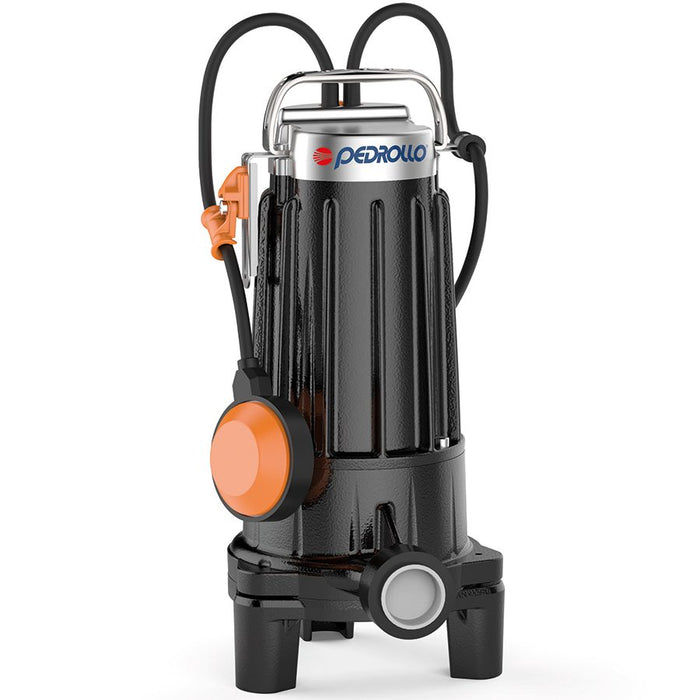 Bomba de Agua Eyectora y Trituradora para Drenaje Serie TRITUS de 1 a 7.5 Hp, Pedrollo