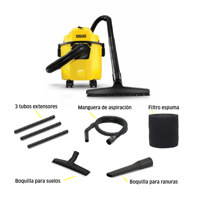 Aspiradora 3 en 1 Agua y Polvo Modelo WDL1, Karcher