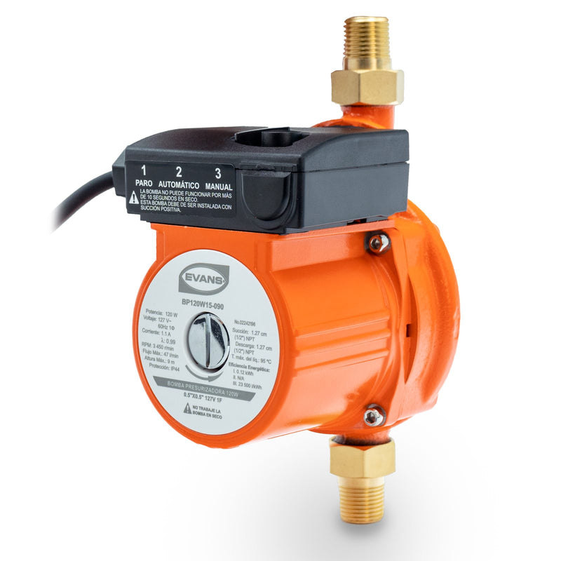 Bomba de Agua Presurizadora de 120 a 140 W, Evans