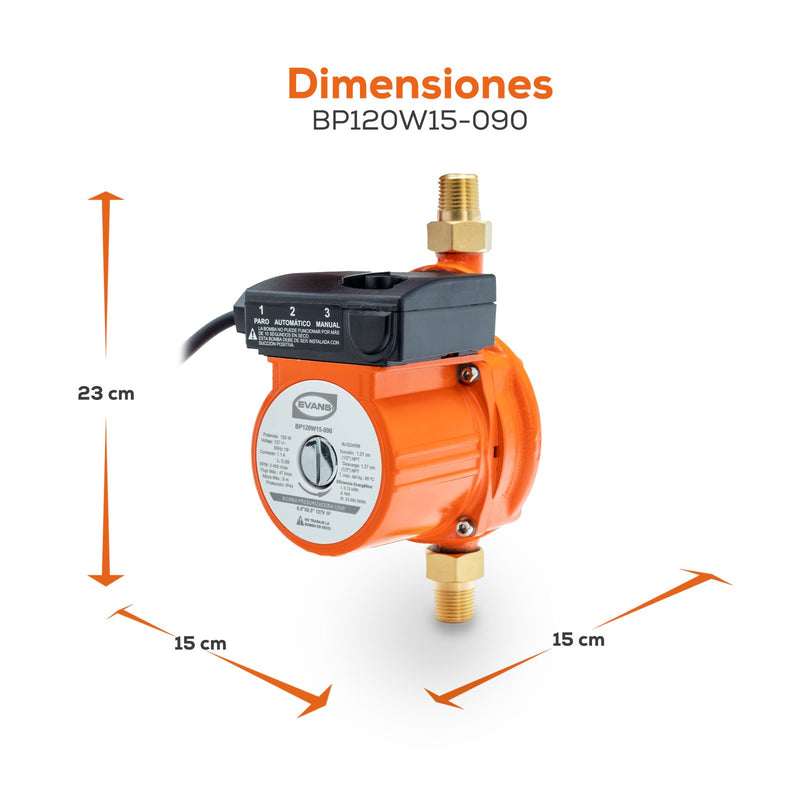 Bomba de Agua Presurizadora de 120 a 140 W, Evans