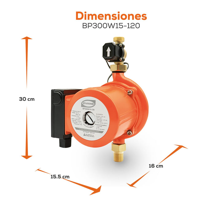 Bomba de Agua Presurizadora de 240 W, Evans
