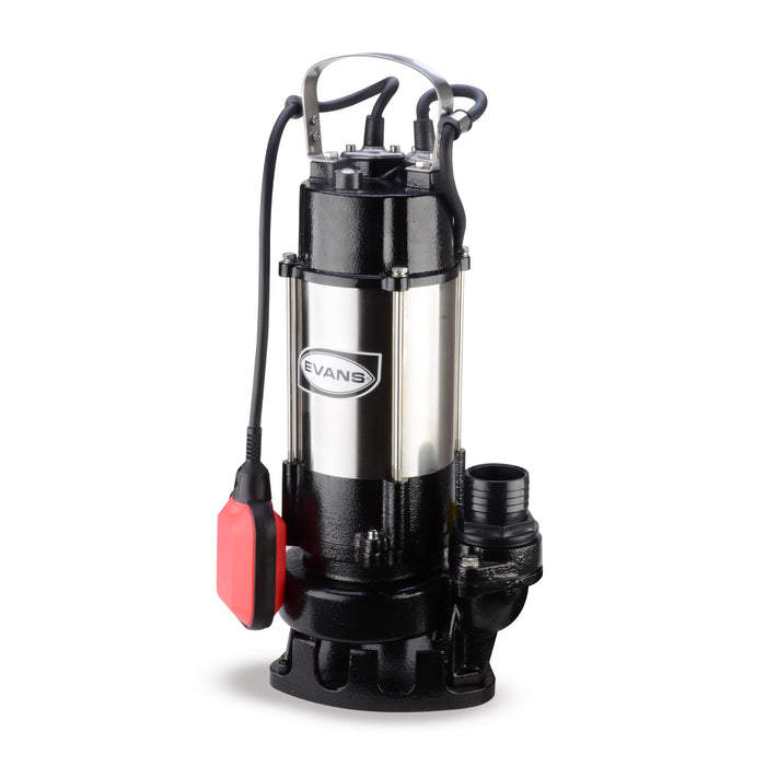 Bomba de Agua Eyectora Tipo Achique en Acero Inox para Aguas Sucias de 1 Hp, Evans