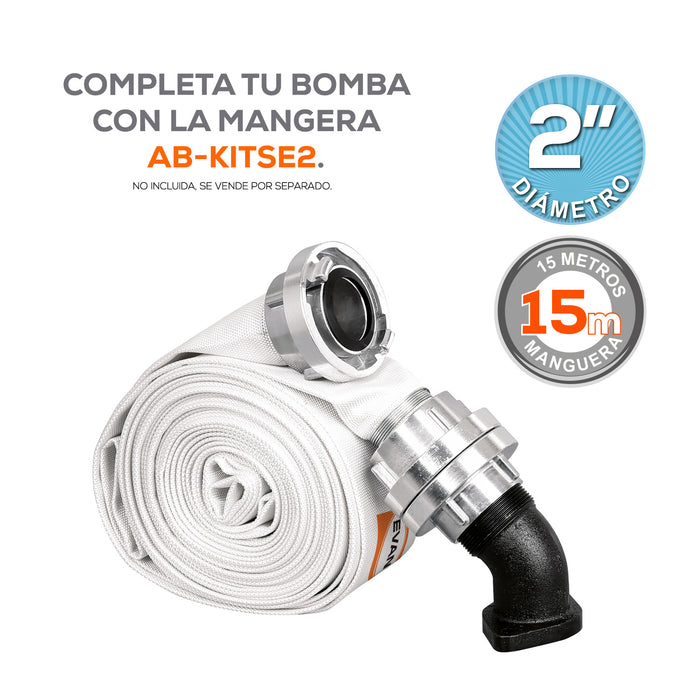 Bomba de Agua Eyectora Tipo Achique en Acero Inox para Aguas Sucias de 1 Hp, Evans