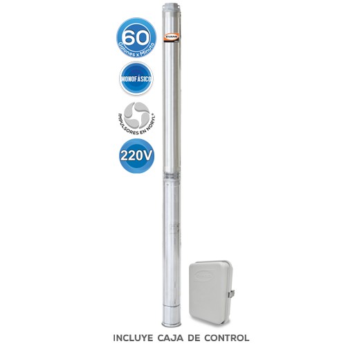 Bomba de Agua Sumergible Tipo Lapicero 4" de 100 GPM, Evans