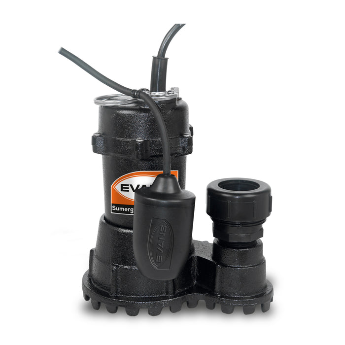 Bomba de Agua Eyectora para Aguas Negras de 0.5 Hp, Evans