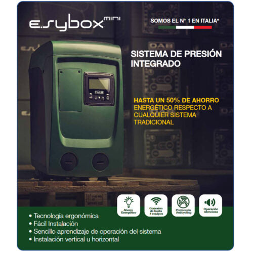 Sistema de Presión Constante Electrónico con Variador de Velocidad Esybox Mini 3 de 1 Hp, DAB