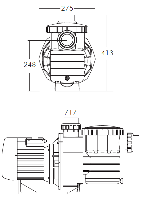 Bomba de Agua para Piscina Residencial con Alto Caudal Serie SB de 2 a 3 Hp, EMAUX