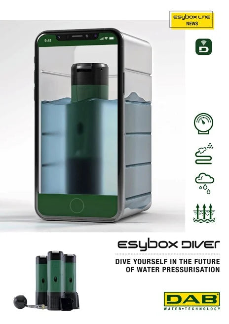 Bomba de Agua de Presión Constante Electrónica Serie Esybox Diver de 1.5 Hp, DAB