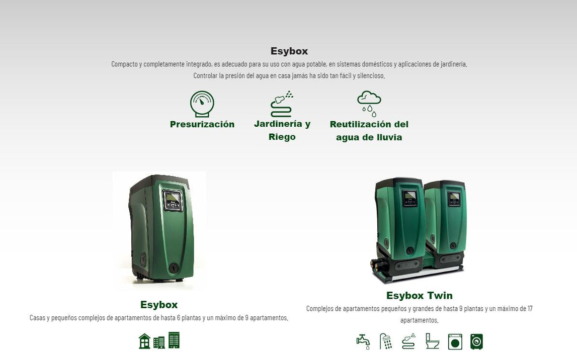Bomba de Agua de Presión Constante Electrónica Serie Esybox de 2 Hp, DAB
